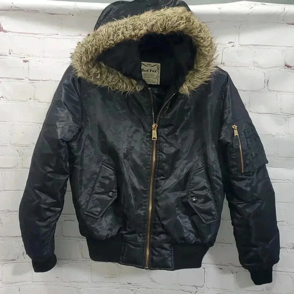 Red Fox Jeans Jackets & Blazers - Red Fox Flight Fur Jacket Womens Size Small